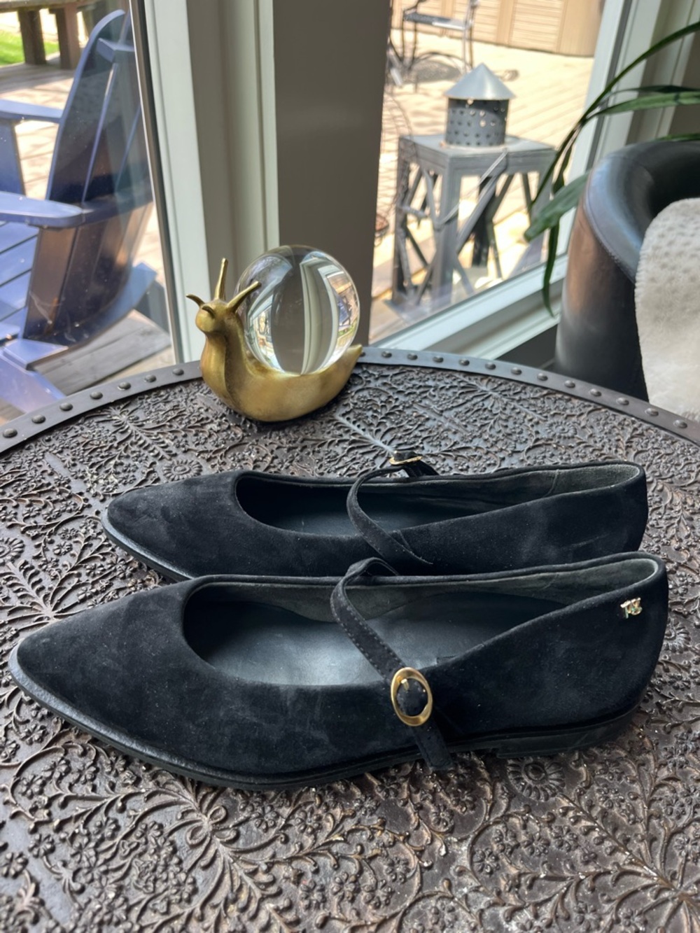 PAUL GREEN CARLA BLACK SUEDE MARY JANE BALLET FLATS 6.5 UK 9 US - Picture 6 of 11
